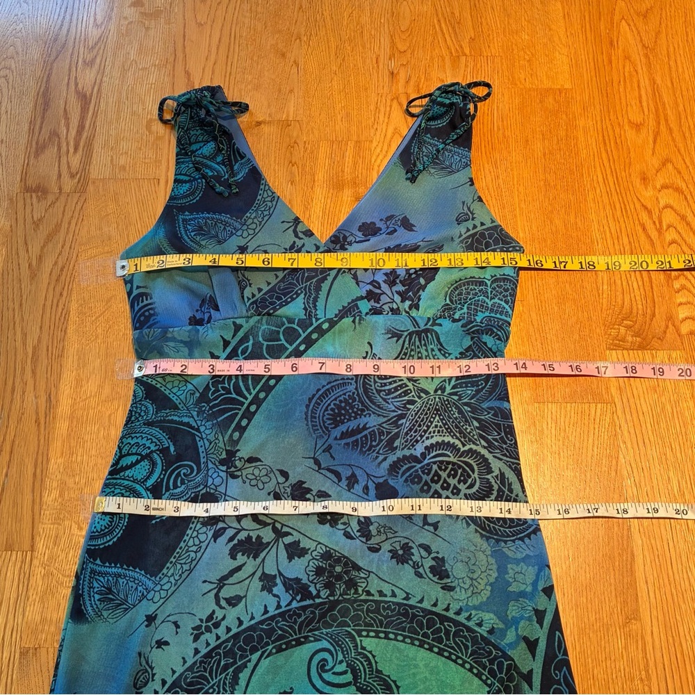 Ruby Rox Elegant Blue and Green Floral Dress - Picture 7 of 8